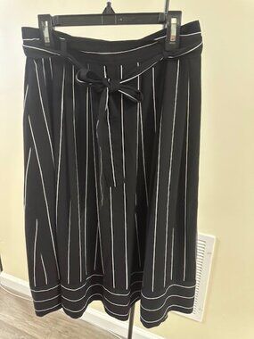 a-line striped skirt